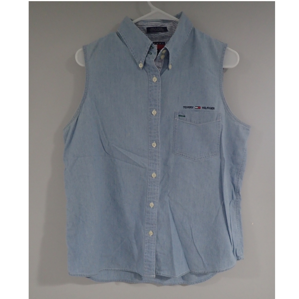 Tommy Hilfiger Button Up Sleeveless Shirt